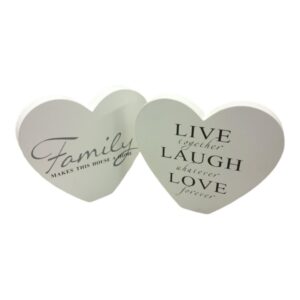 Süda tekstiga 22x20 cm "Live & Family"