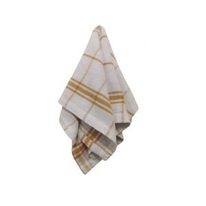 Servjett puuvill ruut "Mustard II"